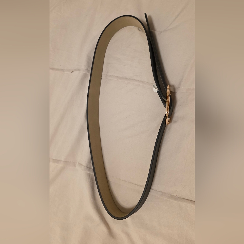 Vince Camuto Black Textured Belt Size LARGE